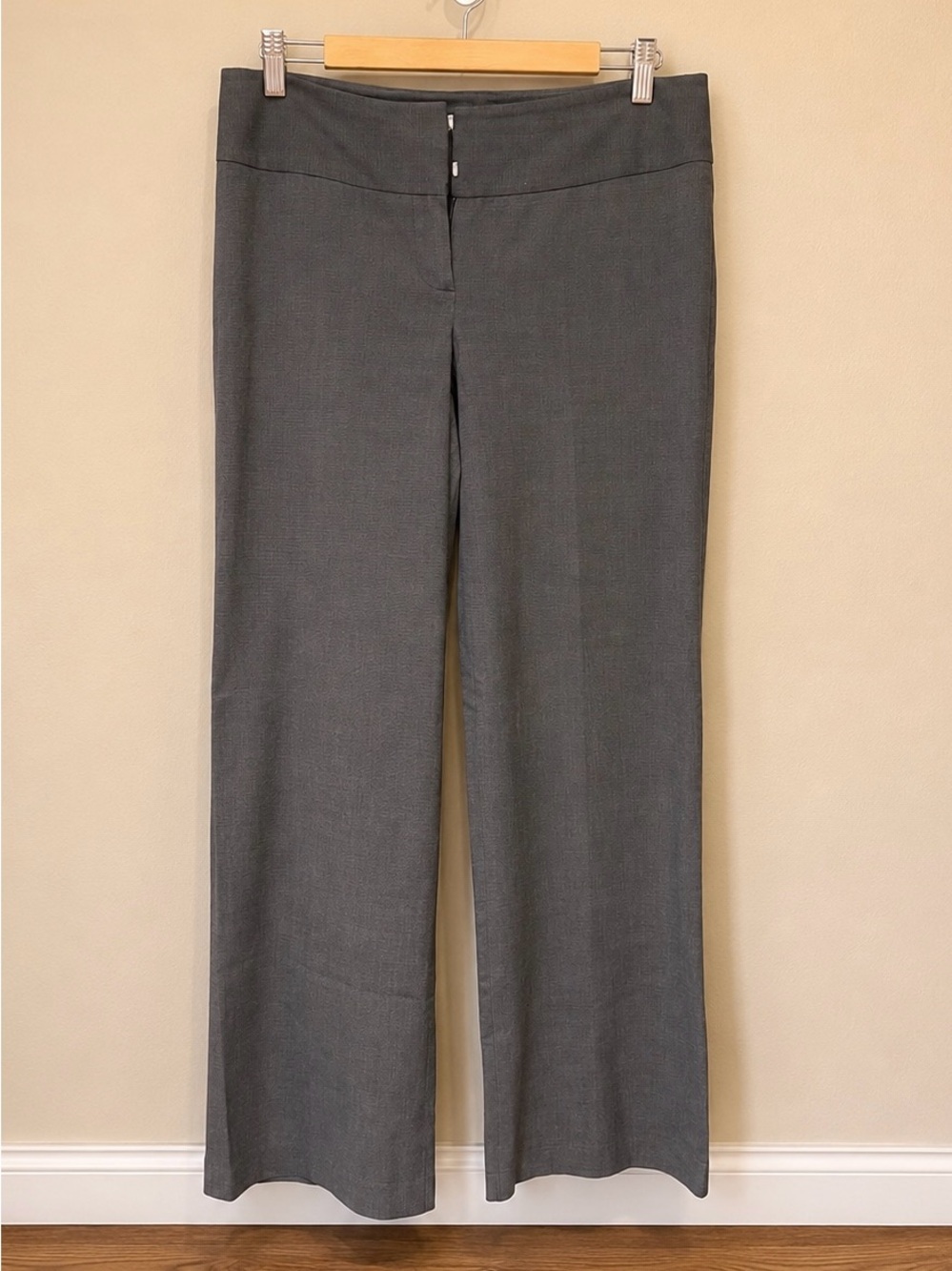 PLANET Grey Wool Blend Wide Leg Dress Pants Size 10 Quiet Luxury Trouser